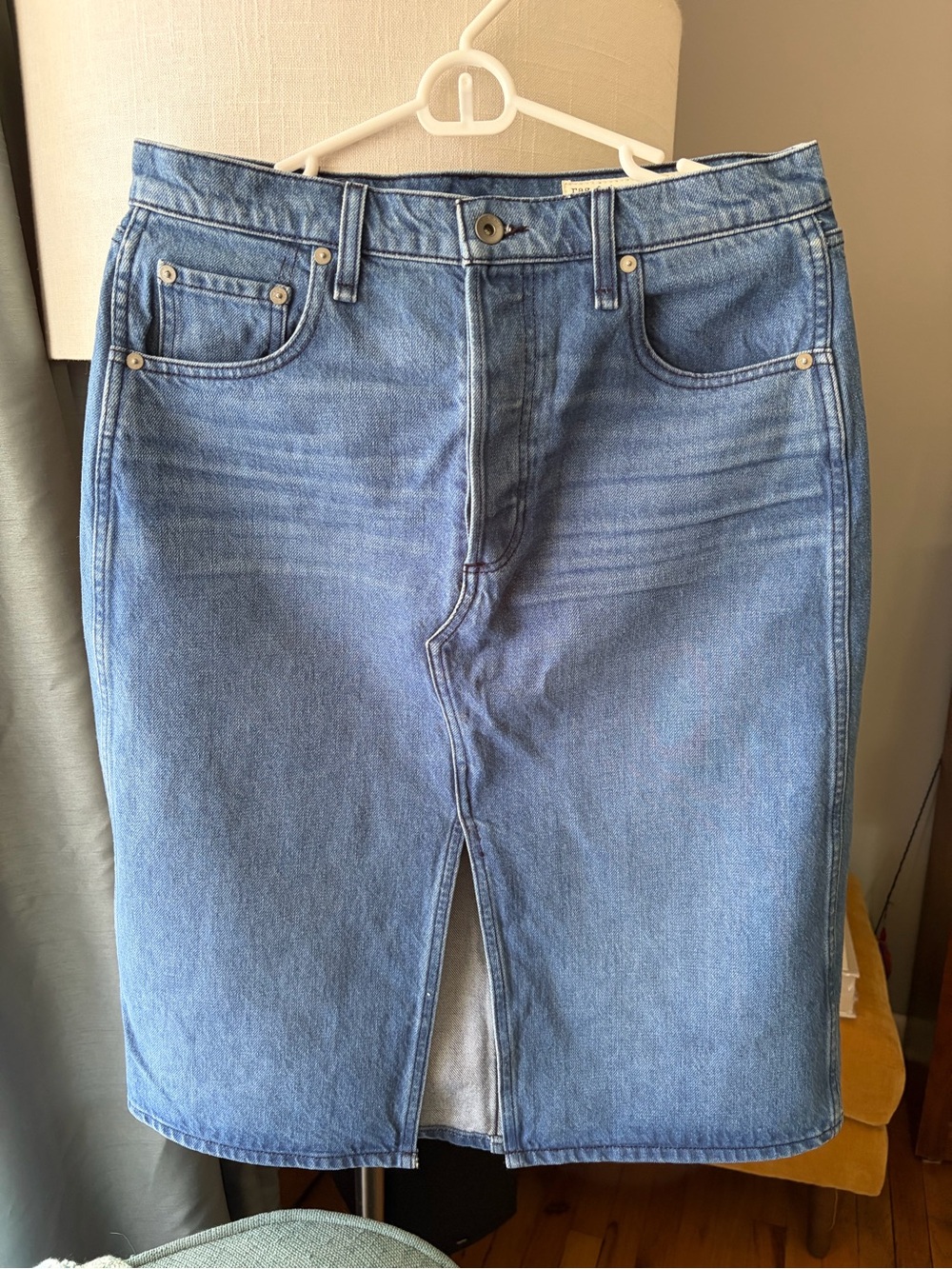 NWT Rag & bone Vintage Blue Denim Straight Skirt